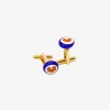 Amourrina Damani Cufflinks - Blue - Heart Red