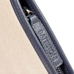 Battistoni Leather And Canvas Shirt-Case - Blue