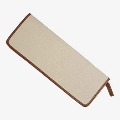 Battistoni Leather Inserts Tie-Case - Tan