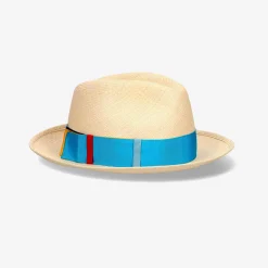 Borsalino Panama Hat With Multicolor Band