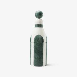 Editions Milano Cooler B Marble Container Green And White, Pietro Russo Design - Made To Order