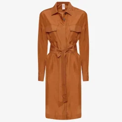 Issimo Burned Orange Chemisier Dress