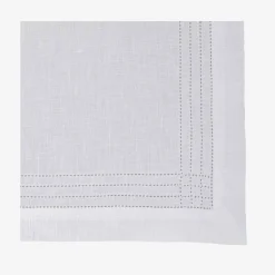 Issimo Hemstitch Embroidered Placemat And Napkin - Set Of 2