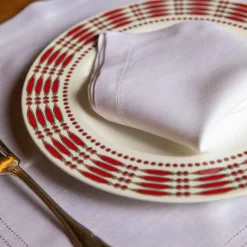 Issimo Hemstitch Embroidered Placemat And Napkin - Set Of 2