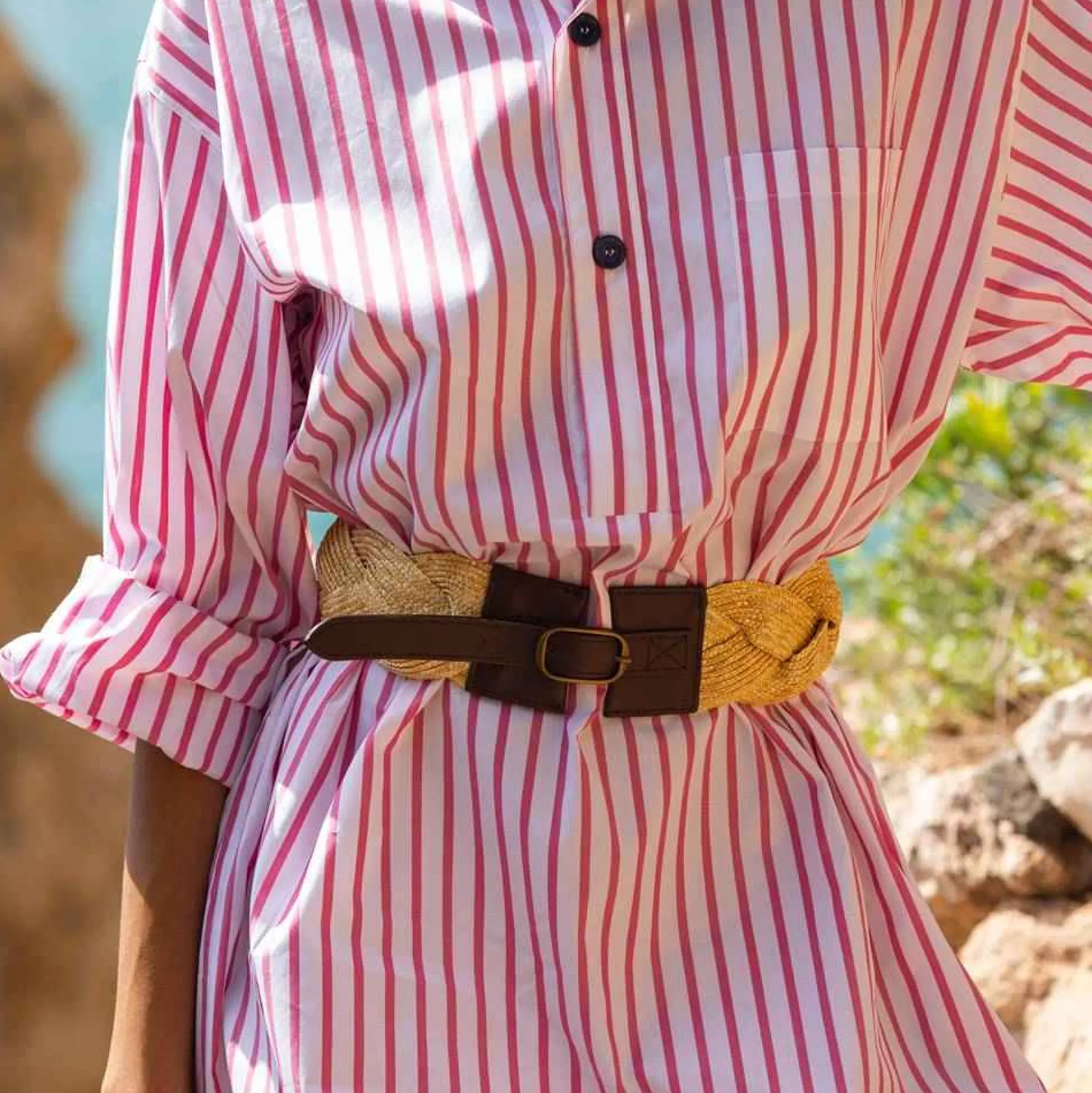 Issimo Straw Braided Belt