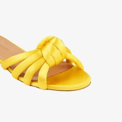 Issimo X Aquazzura Flat Satin - Sunshine Yellow