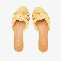 Issimo X Aquazzura Flat Woven Rafia - Natural