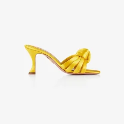 Issimo X Aquazzura Mule 75 Satin - Sunshine Yellow