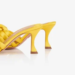 Issimo X Aquazzura Mule 75 Satin - Sunshine Yellow