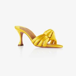 Issimo X Aquazzura Mule 75 Satin - Sunshine Yellow