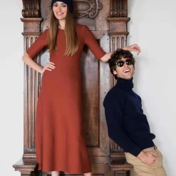 Issimo X Casasola Agata Midi Dress Terracotta