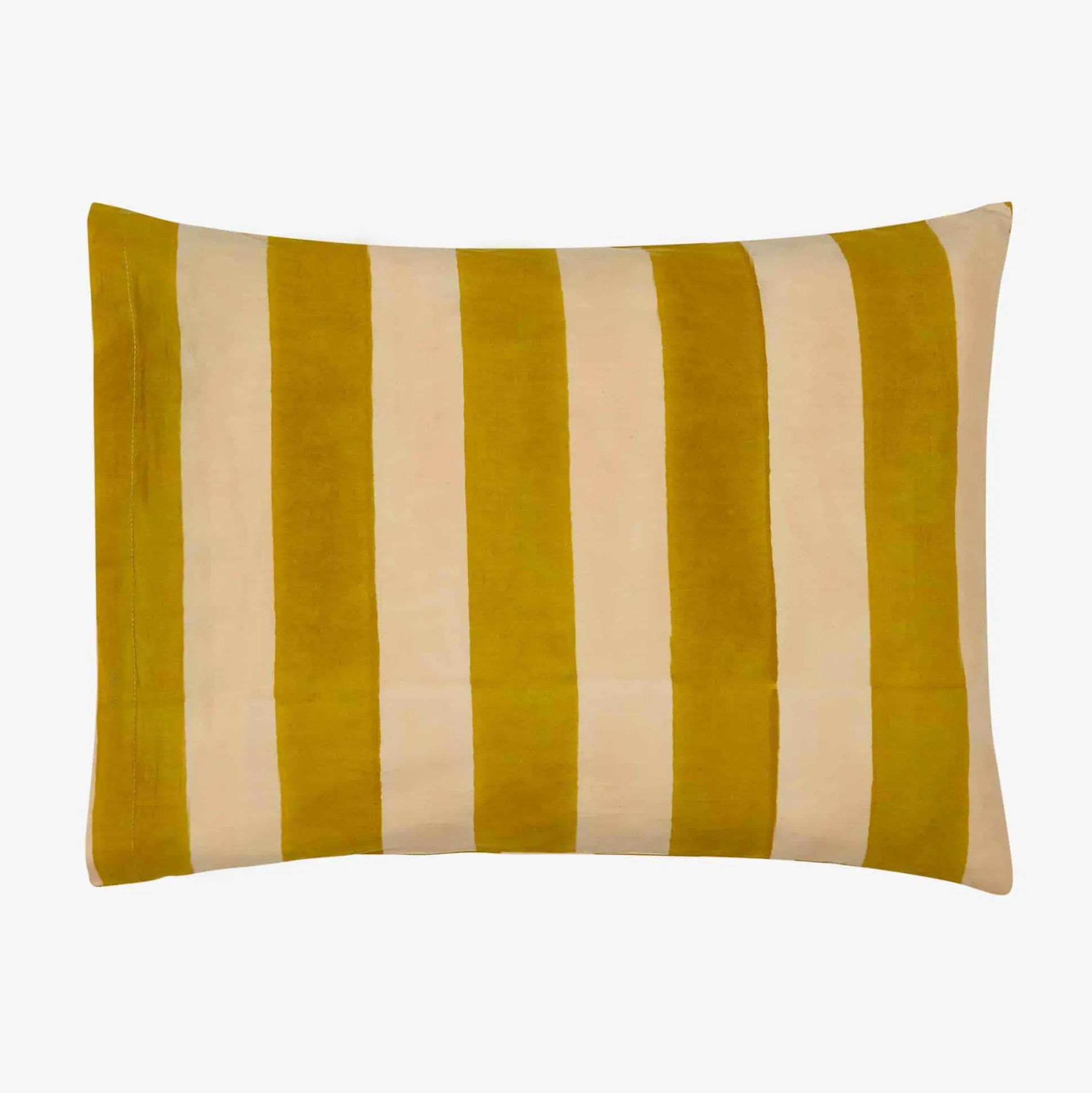 Issimo X Lisa Corti Bougainvillea Mustard Stripes Baby Pillow