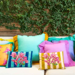 Issimo X Lisa Corti Bougainvillea Stripes Baby Pillow