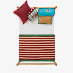Issimo X Lisa Corti Bougainvillea White Veronese Stripes Junior Quilt