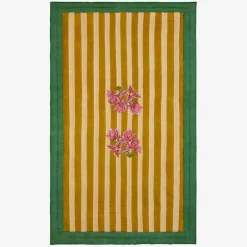 Issimo X Lisa Corti Bougainvillea Mustard Stripes Junior Quilt