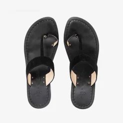 Issimo X Mario D'Ischia Unisex Ugo Black Sandals