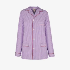 Issimo X Schostal Unisex Striped Pyjama-Purple&White