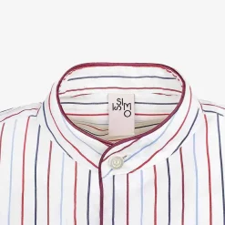 Issimo X Schostal Unisex Nightshirt - White & Multicoloured Stripes