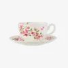 Issimo X Villeroy & Boch Bougainvillea Tea Cup And Saucer, Set Of 2