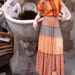 Loretta Caponi Bibi Maxi Skirt