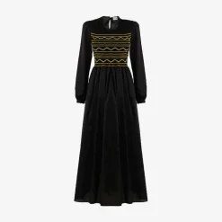 Loretta Caponi Black Lea Dress