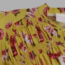 Loretta Caponi Gilda Yellow Dress