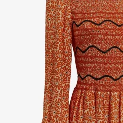 Loretta Caponi Lea Orange Daisies Dress