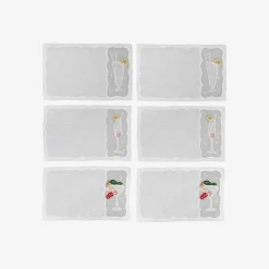 Taf Ricami Embroidered Cocktail Napkins - Set Of 6