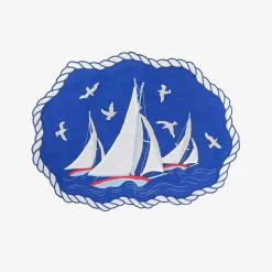 Taf Ricami Sailor Embroidered Placemats And Napkins - Set Of 6